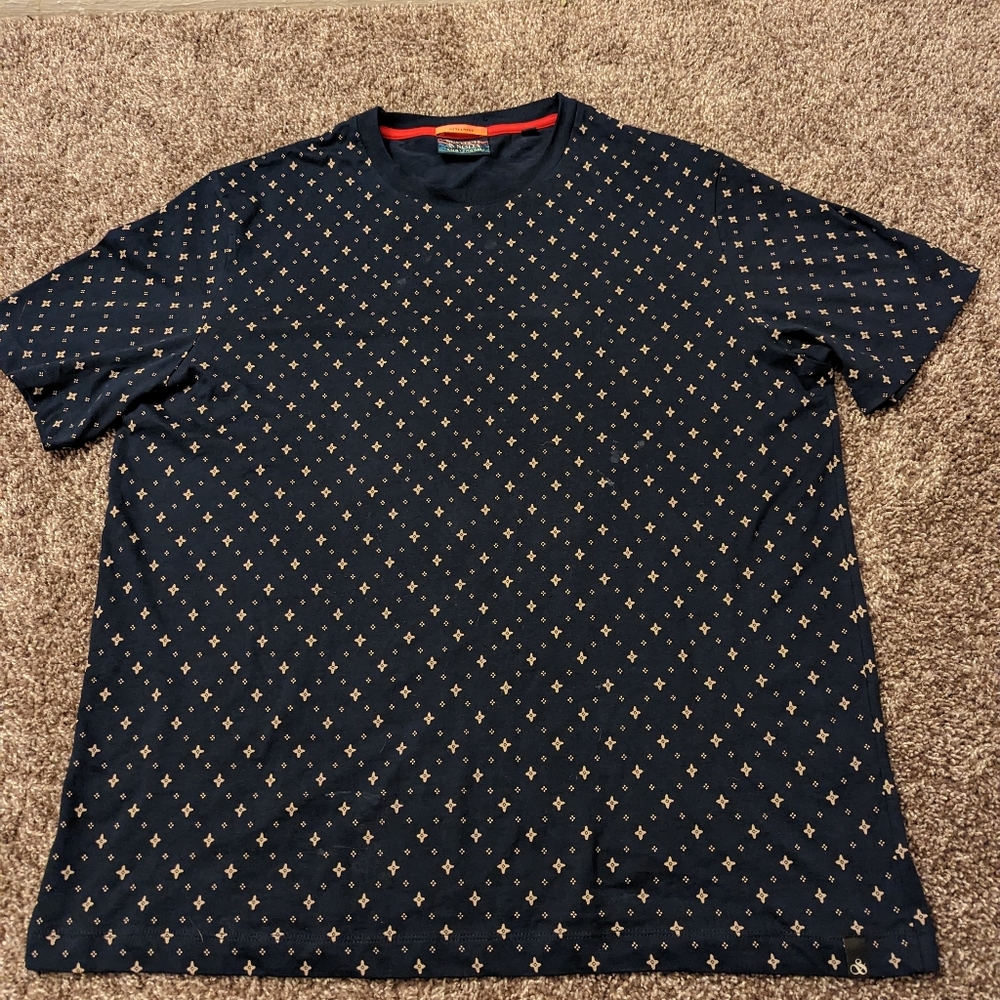 SCOTCH & SODA Men T-Shirt Printed Short Sleeved Crew Neck Size XXL